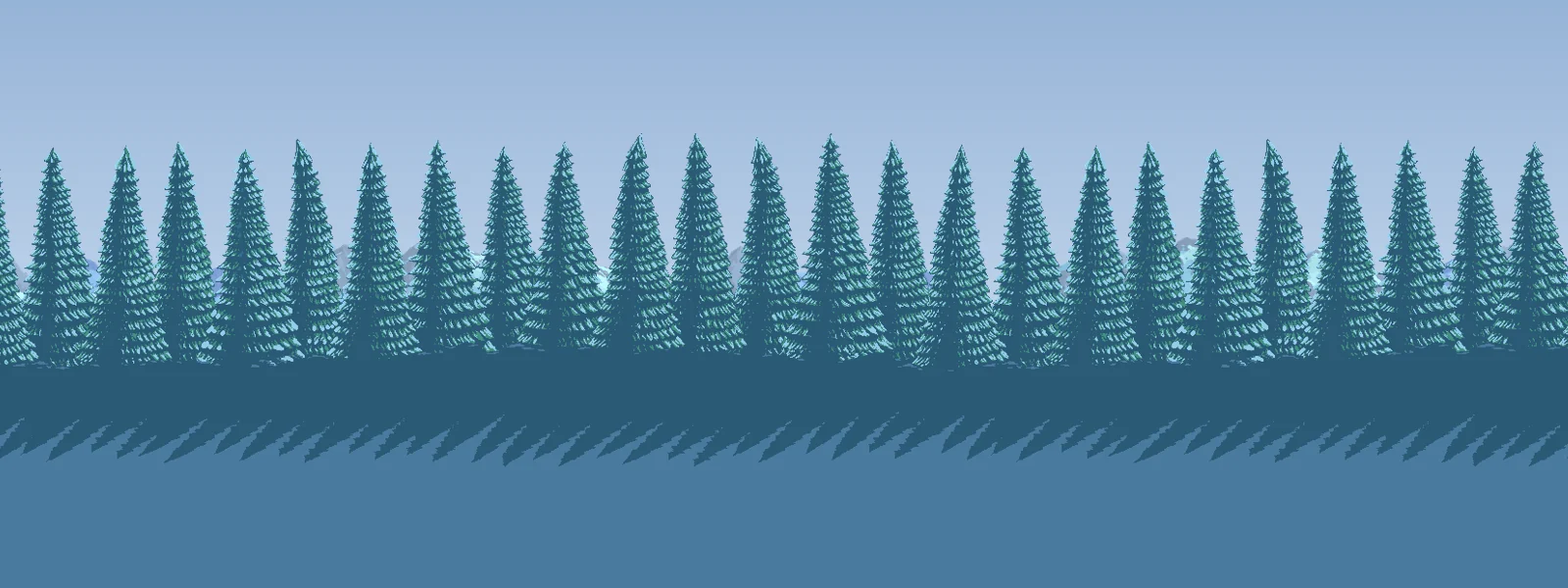 Snow biome scene